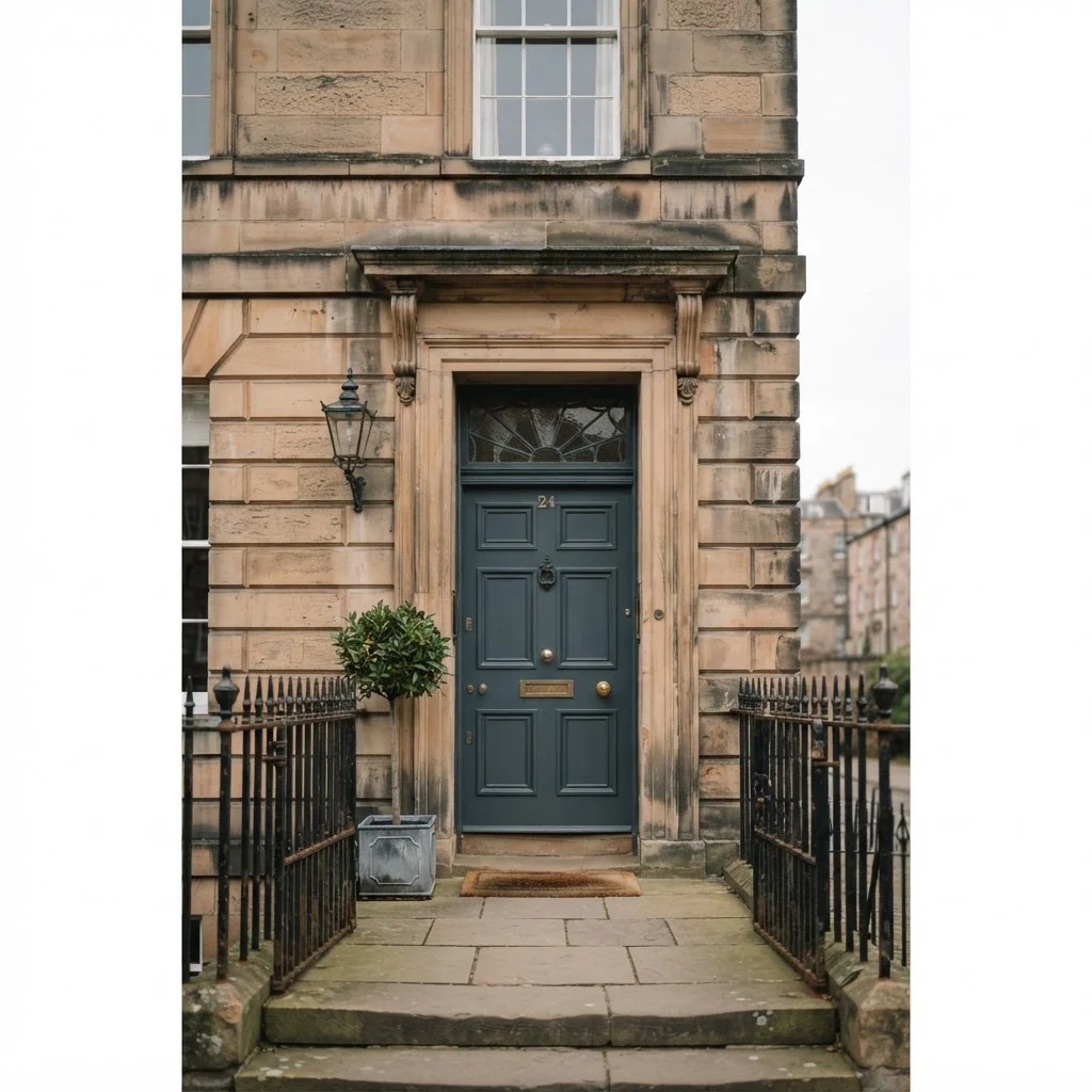 Traditional Georgian Edinburgh architectural facade